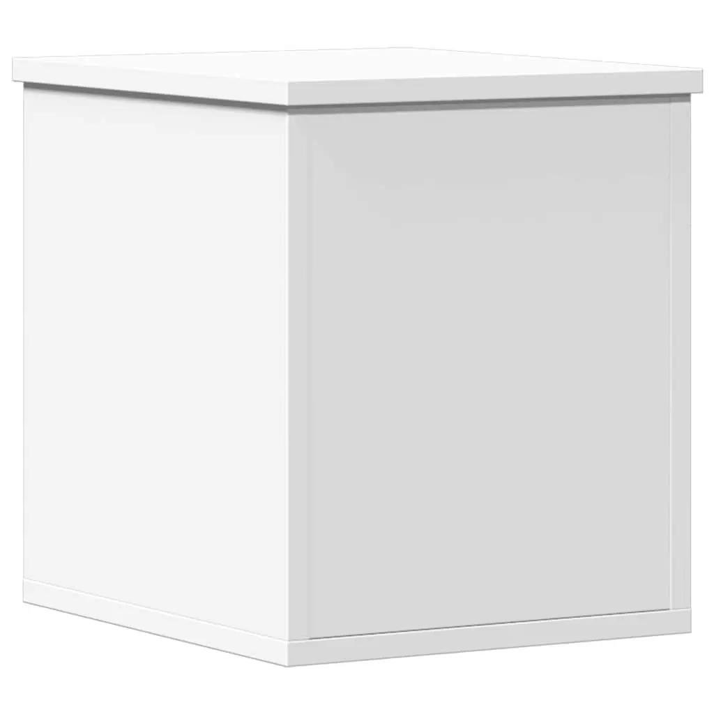 White Storage Box 30x35x35 cm Engineered Wood