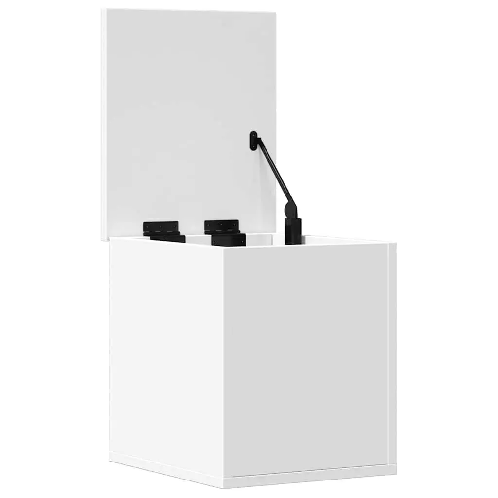White Storage Box 30x35x35 cm Engineered Wood