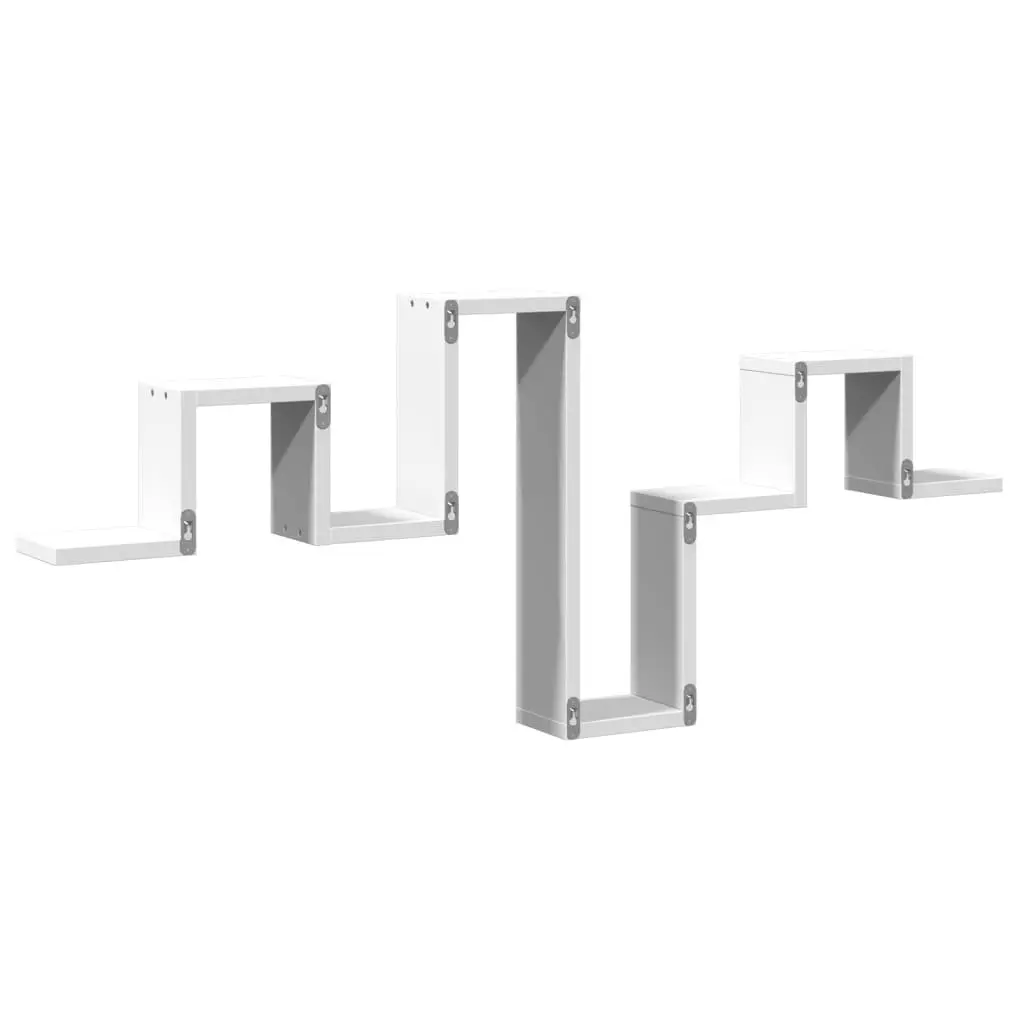 Wall Shelf White 104.5x10x43 cm Storage Display Bookcase Organiser Shelving Unit