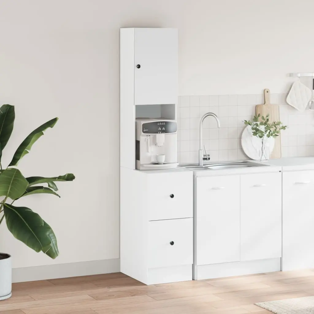 White Kitchen Storage Unit 35x50x180cm