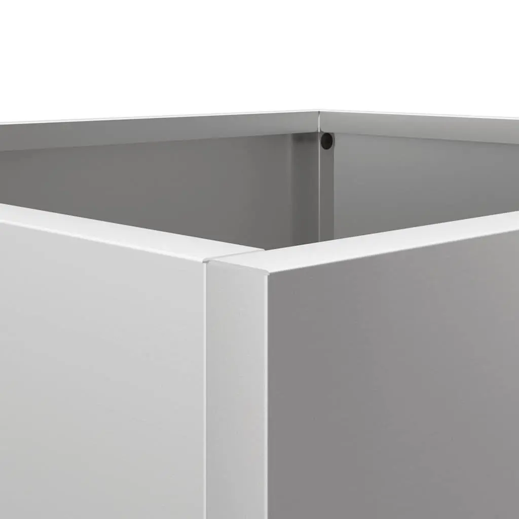 2 Silver Garden Planters, 32x30x29 cm