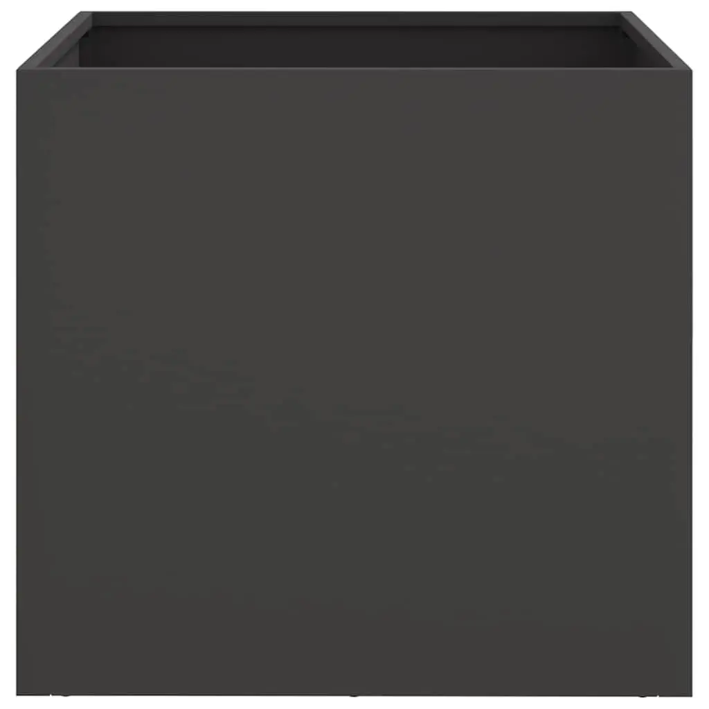 Planter Box Black Steel Garden Flower Pot Outdoor Decorative Container