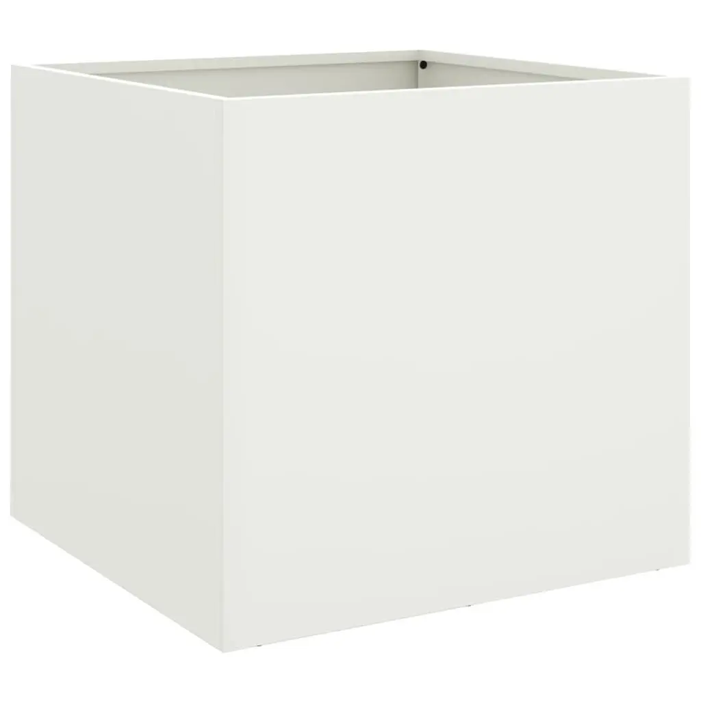 White Steel Raised Planter