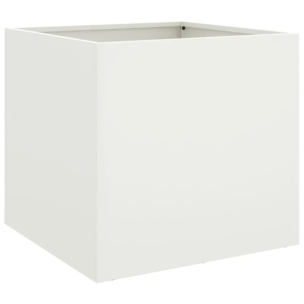White Steel Raised Planter