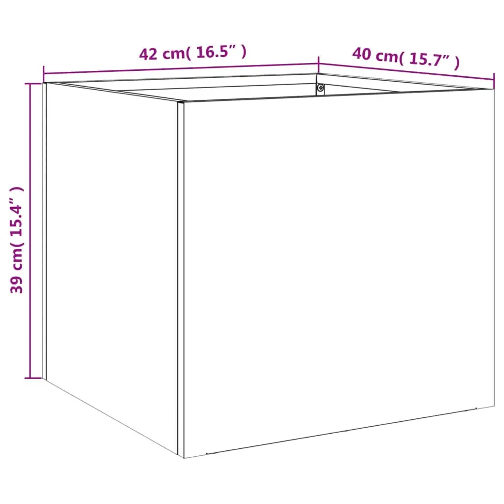 White Steel Raised Planter