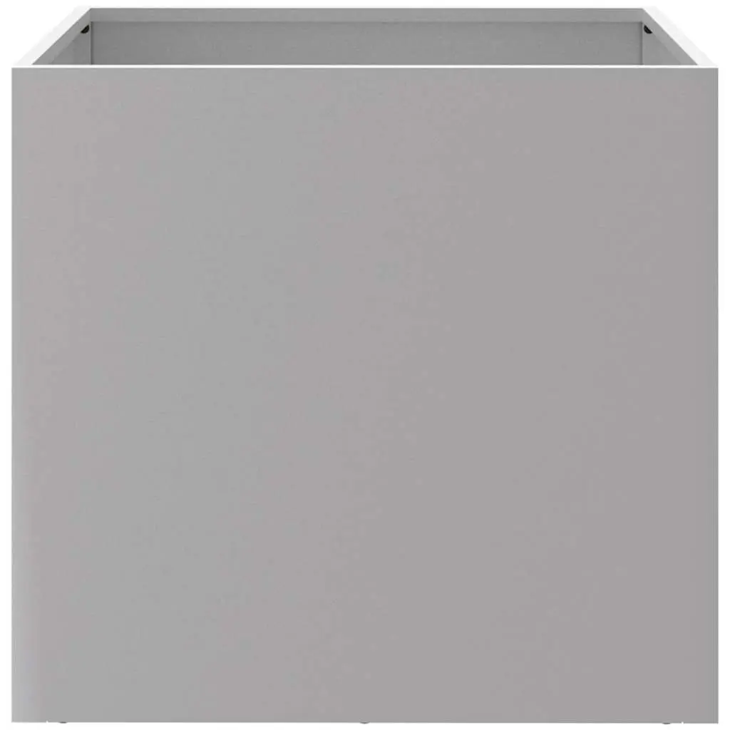 Galvanised Steel Planter Garden Pot Raised Bed 42 x 40 x 39 cm Silver