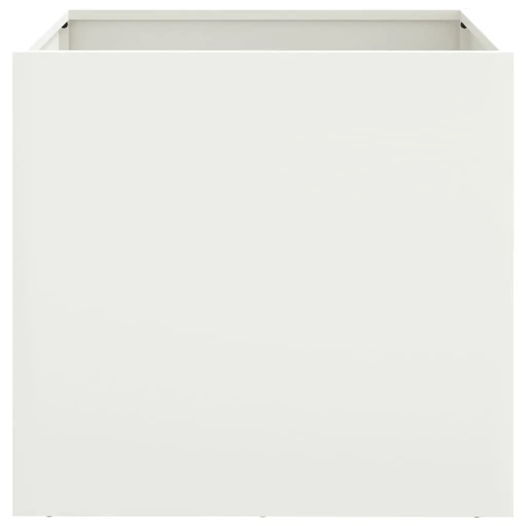 Raised Garden Planter Box Outdoor 49L x 47W x 46H cm White Steel Frame