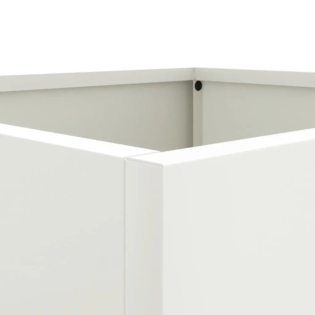 Raised Garden Planter Box Outdoor 49L x 47W x 46H cm White Steel Frame