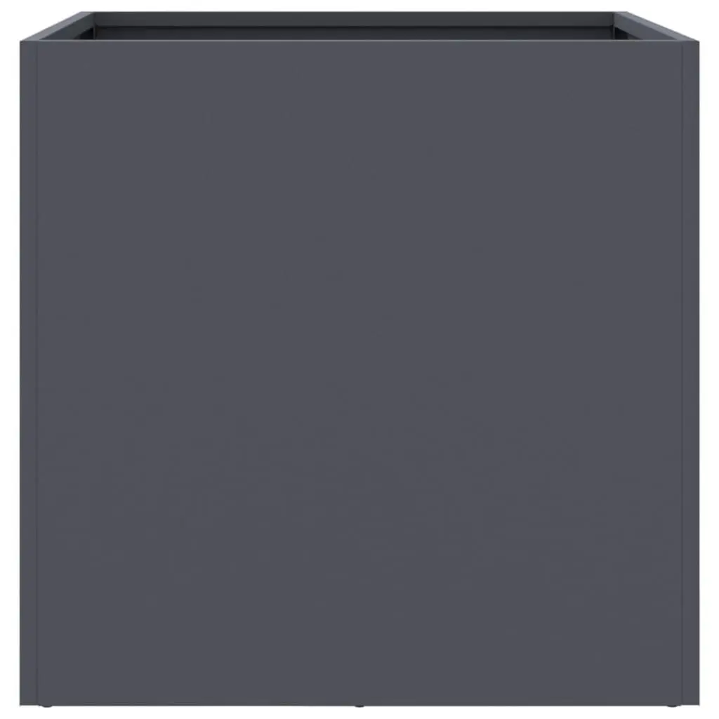 Steel Planter Anthracite Colour Garden Raised Bed Outdoor 49 x 47 x 46 cm