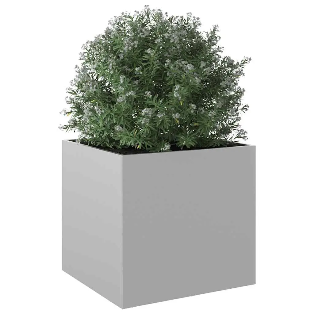 Galvanised Steel Planter Box Garden Patio Balcony 49x47x46cm