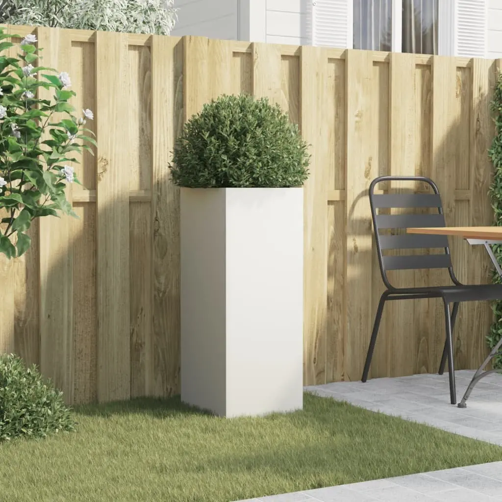 White Steel Planter Box
