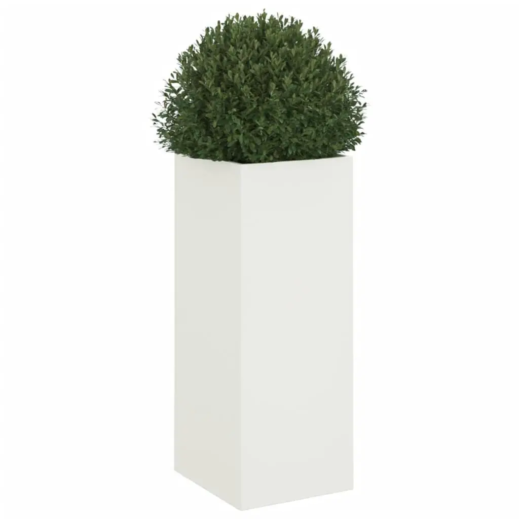 White Steel Planter Box