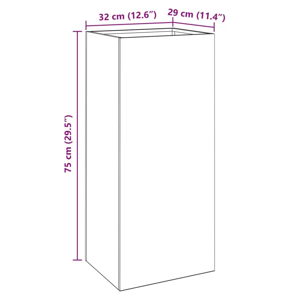 Anthracite Steel Planter