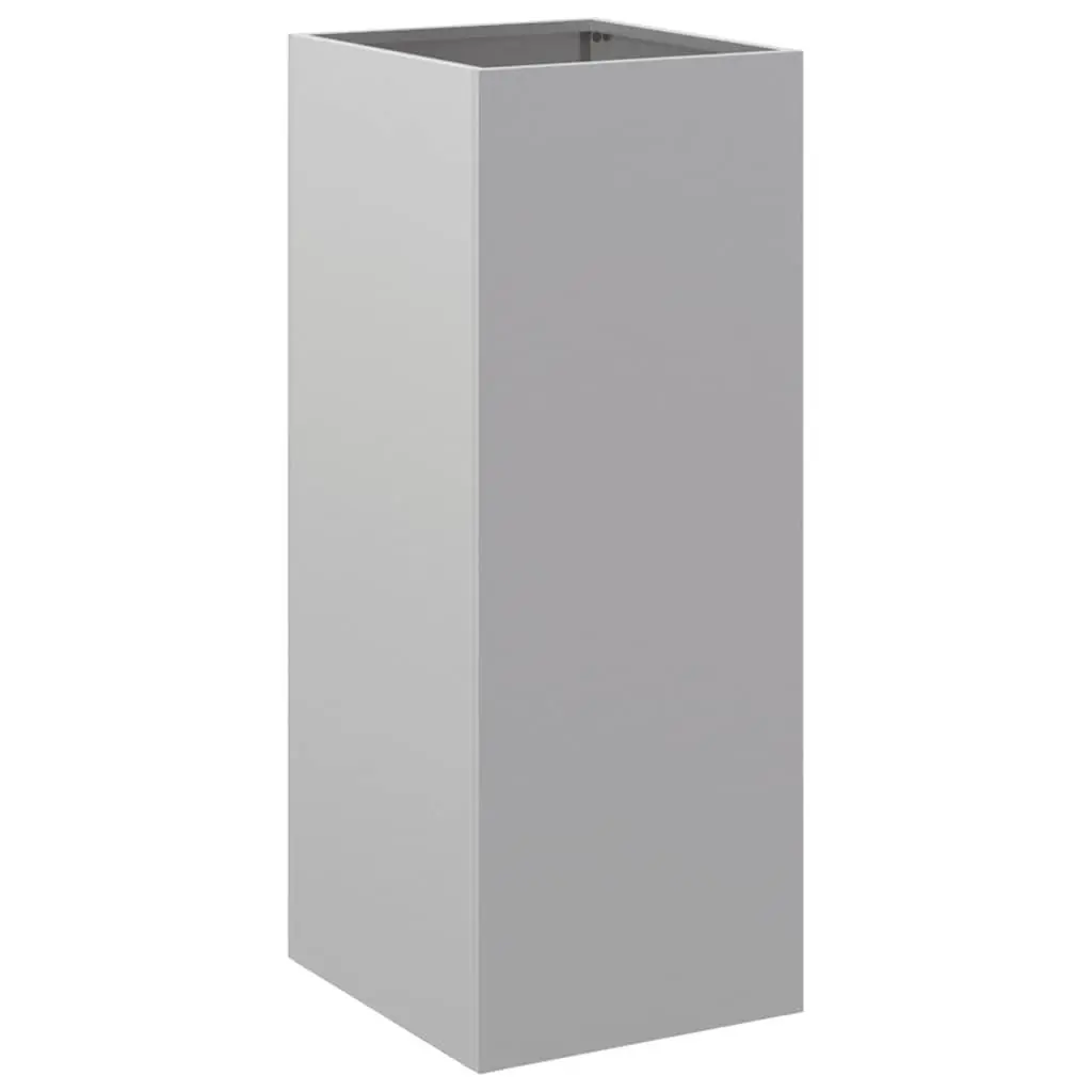 Garden Planter Silver Galvanised Steel Raised Bed Outdoor Patio Flower Box