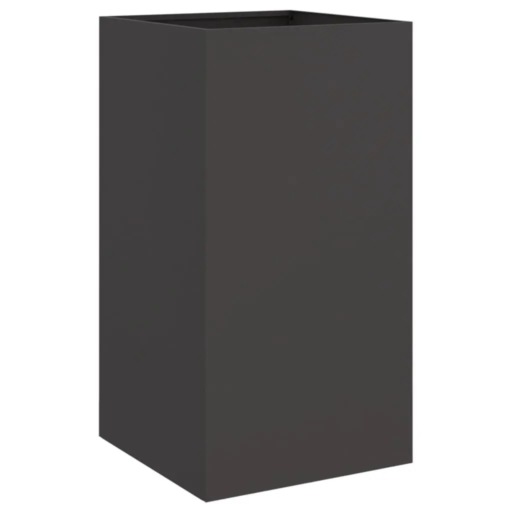 Black Steel Planter Raised Garden Flower Box Outdoor Decorative Pot Container