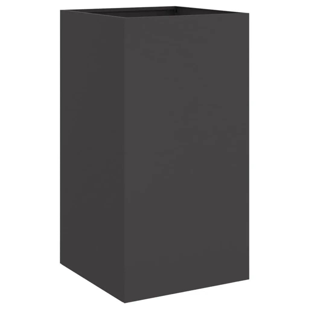 Black Steel Planter Raised Garden Flower Box Outdoor Decorative Pot Container