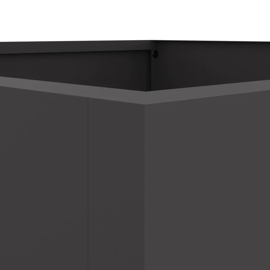 Black Steel Planter Raised Garden Flower Box Outdoor Decorative Pot Container