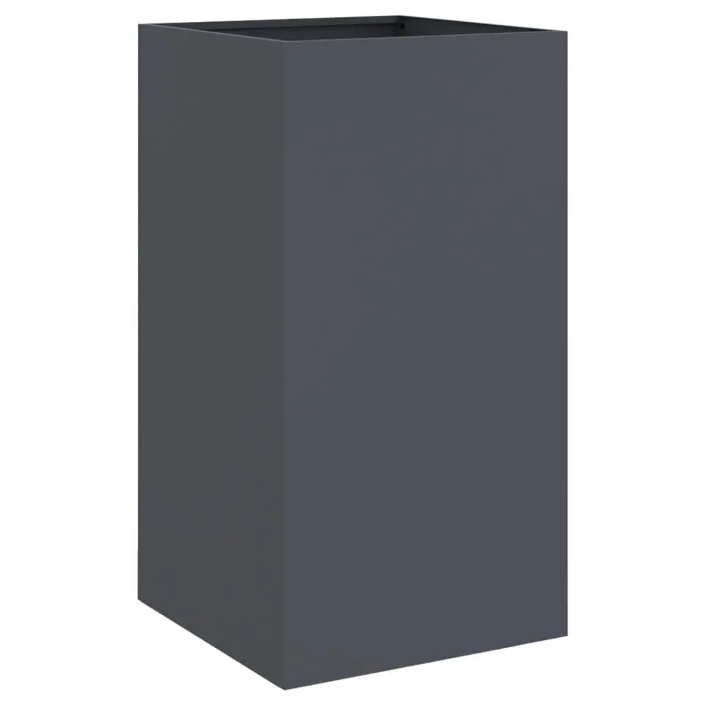 Steel Planter Anthracite Outdoor Garden Flower Box 42x38x75cm