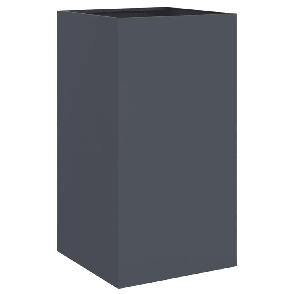 Steel Planter Anthracite Outdoor Garden Flower Box 42x38x75cm