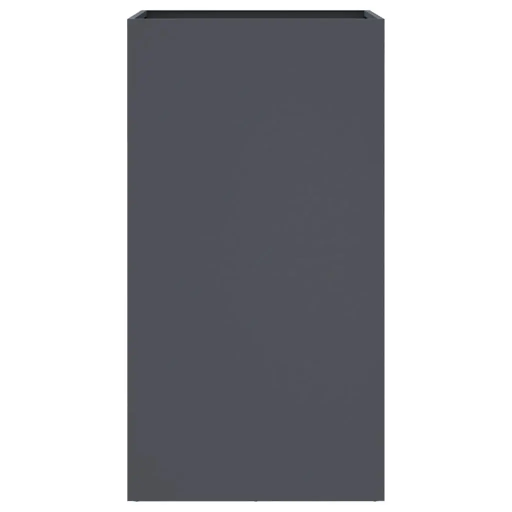 Steel Planter Anthracite Outdoor Garden Flower Box 42x38x75cm