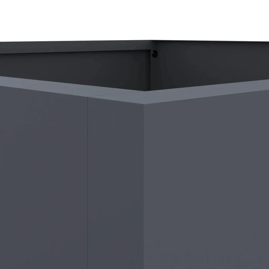 Steel Planter Anthracite Outdoor Garden Flower Box 42x38x75cm