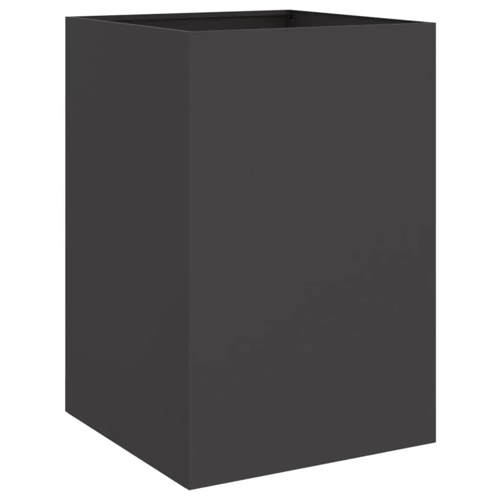 Black Steel Planter Box Garden Raised Bed Flower Container Outdoor Decor