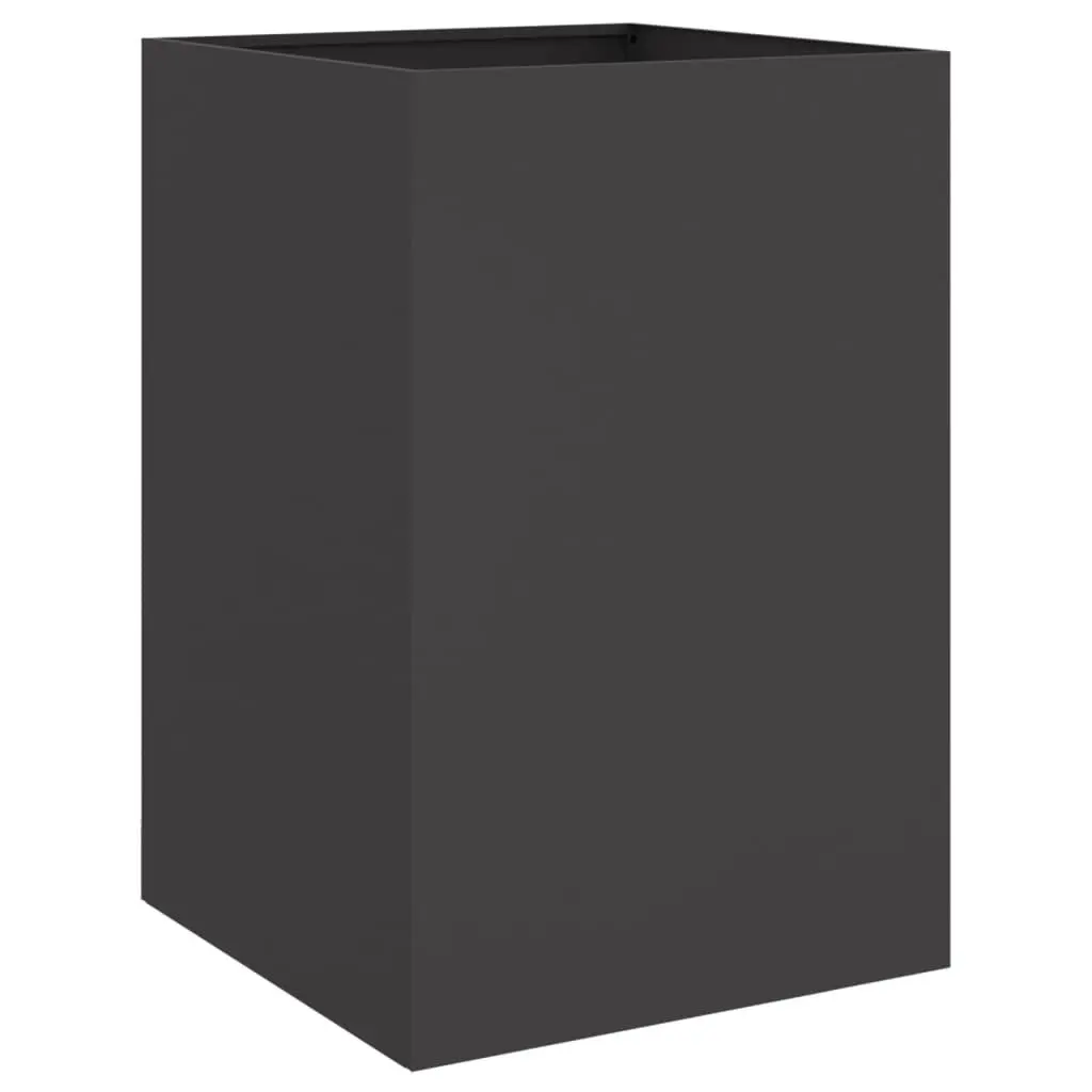 Black Steel Planter Box Garden Raised Bed Flower Container Outdoor Decor