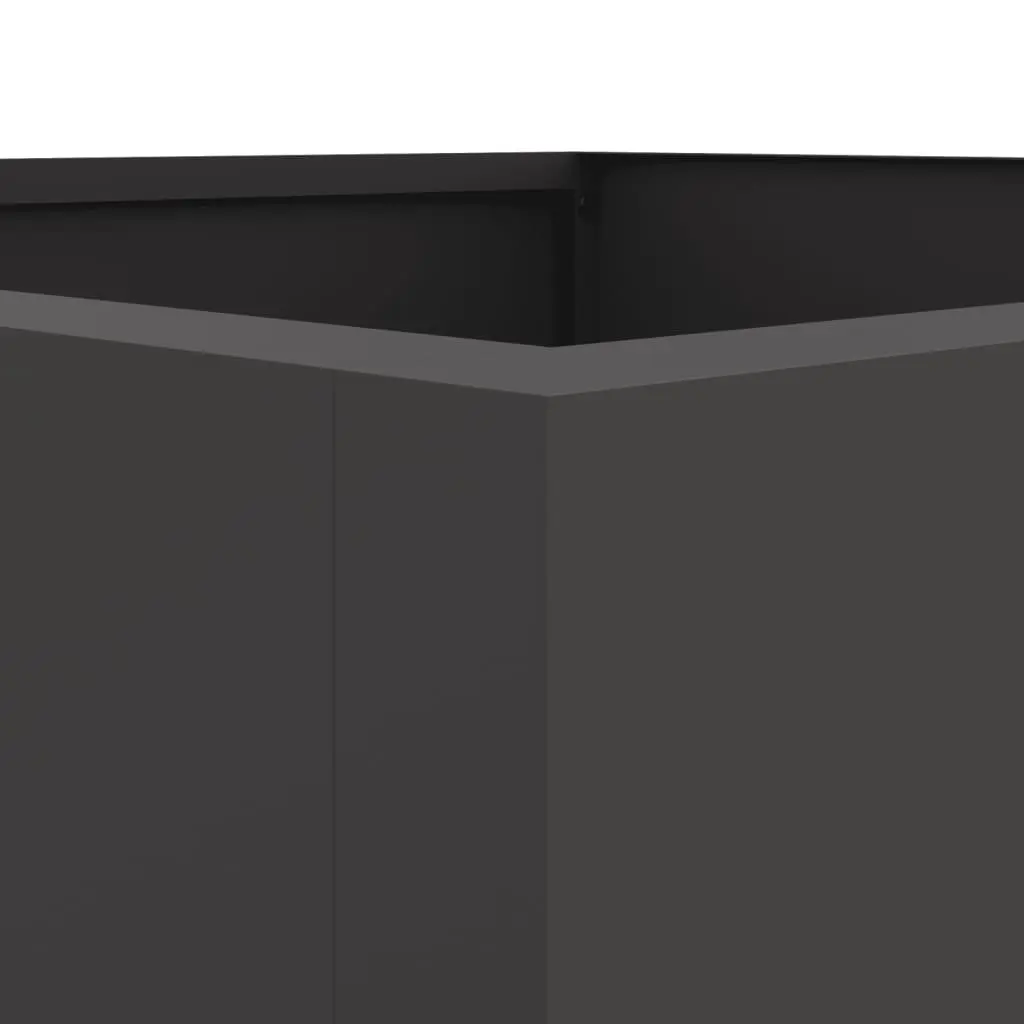 Black Steel Planter Box Garden Raised Bed Flower Container Outdoor Decor