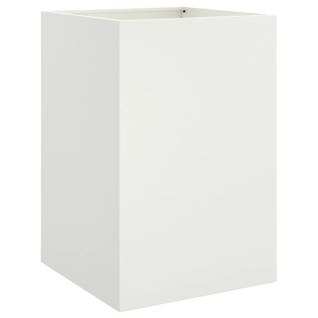 White Steel Planter Box Outdoor Indoor 52W x 48D x 75H cm