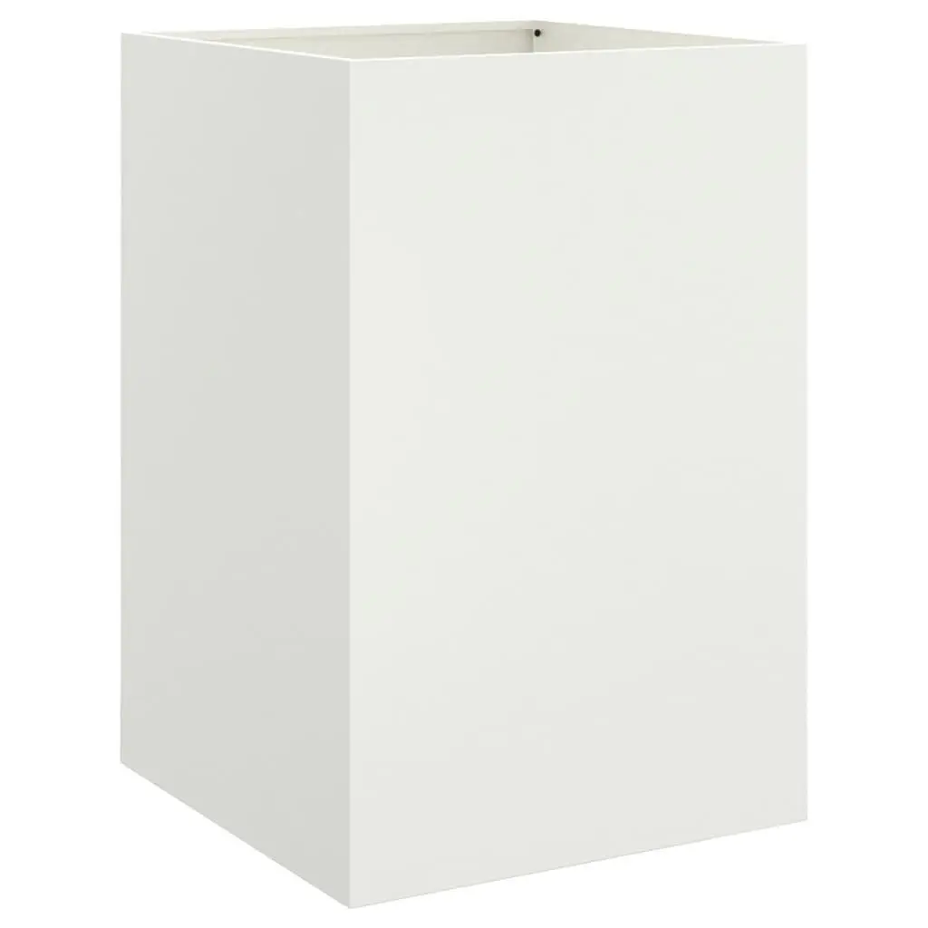 White Steel Planter Box Outdoor Indoor 52W x 48D x 75H cm
