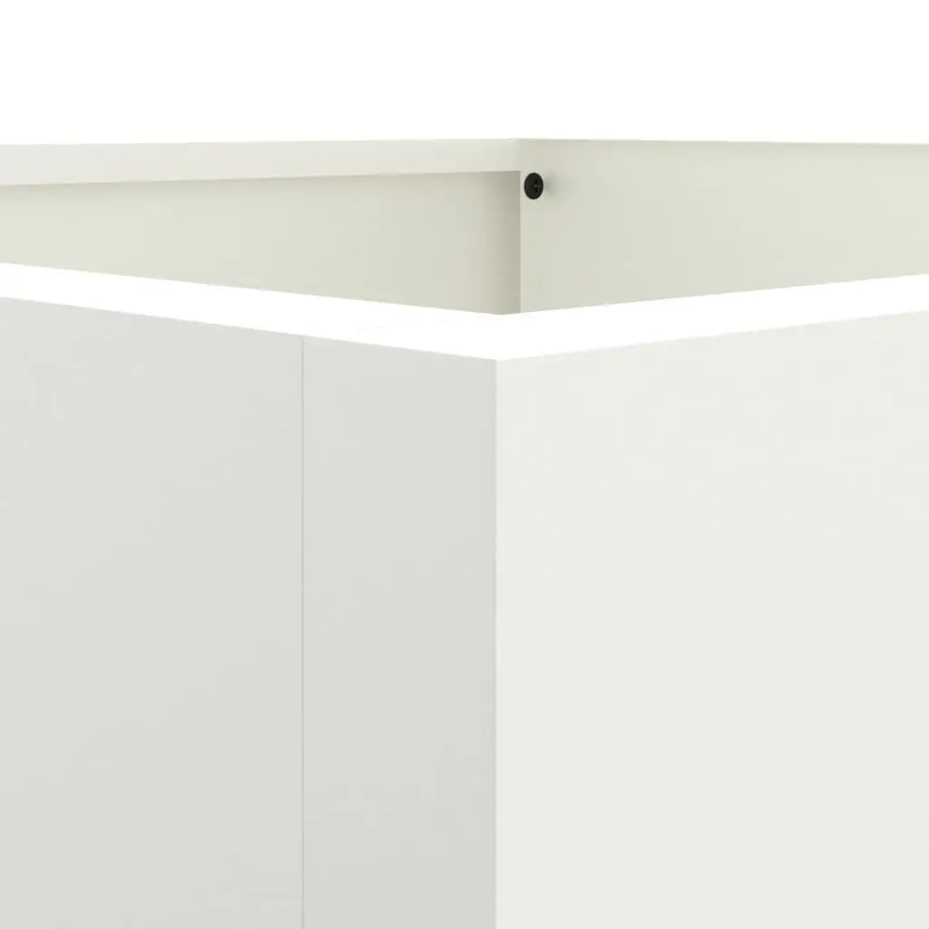 White Steel Planter Box Outdoor Indoor 52W x 48D x 75H cm