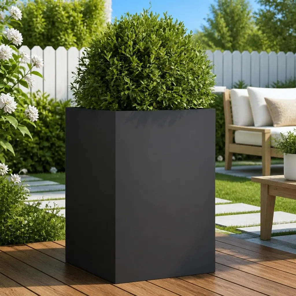 Planter Box Anthracite Outdoor Garden 52x48x75cm