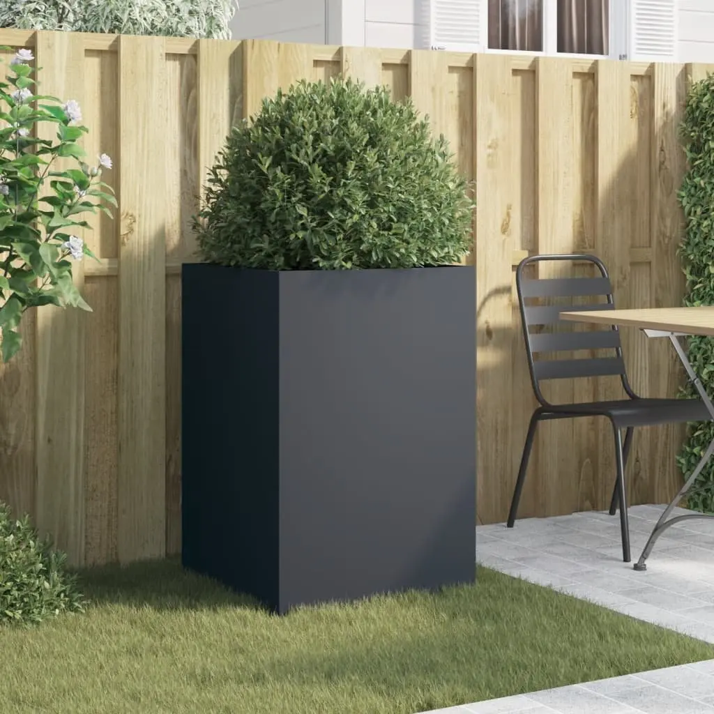 Planter Box Anthracite Outdoor Garden 52x48x75cm