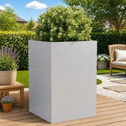 Garden Planter Box in Silver, Dimensions 52x48x75cm