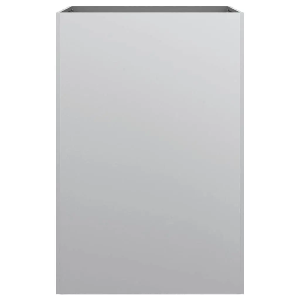 Garden Planter Box Silver 52x48x75cm Galvanised Steel Outdoor Patio Pot