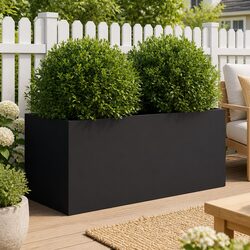Black Steel Planter Box Specifications: 62x30x29 cm