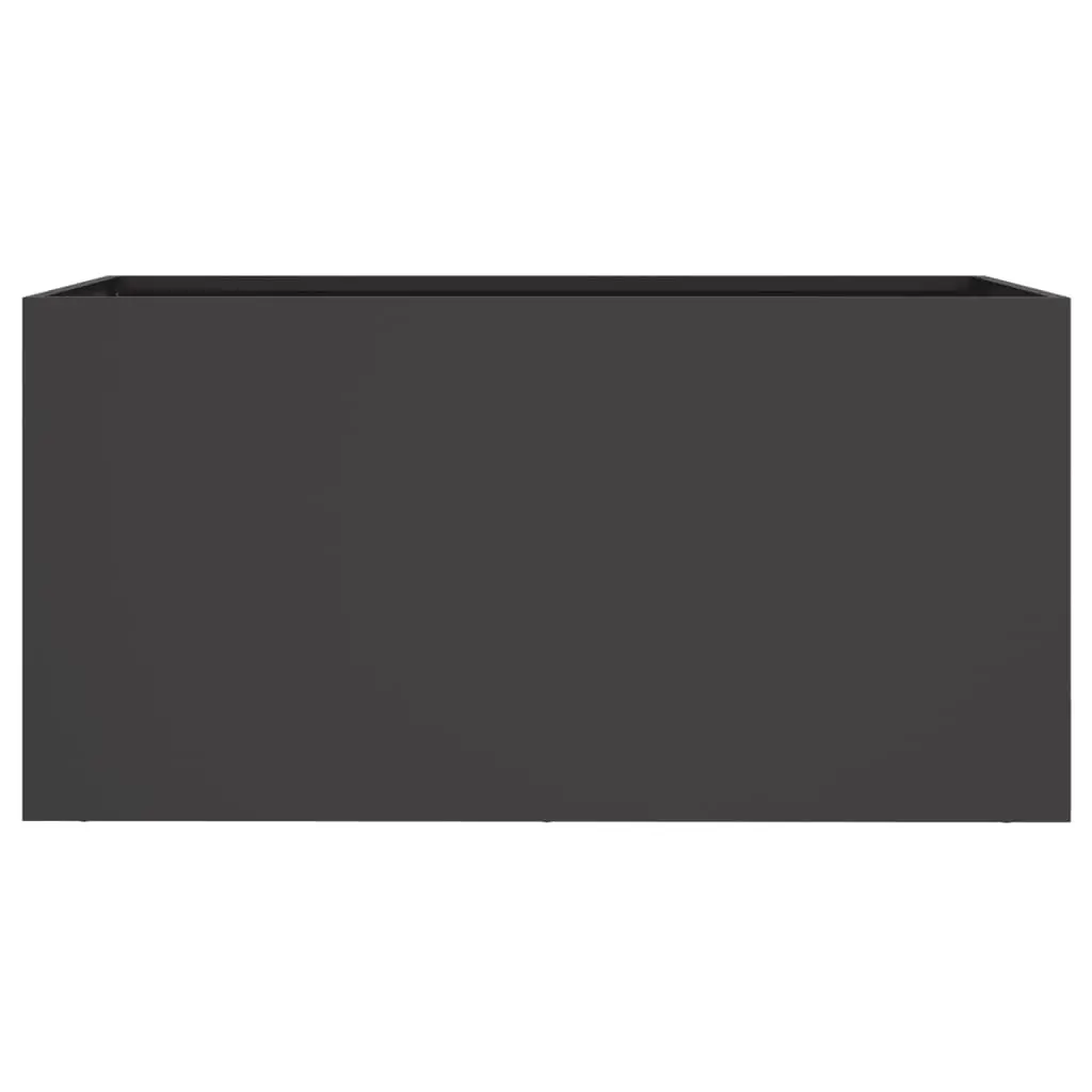 Black Steel Planter Raised Bed Garden Flower Box Outdoor Patio Balcony Decor