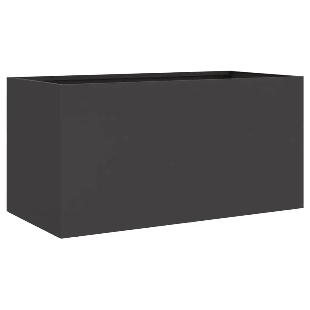 Black Steel Planter Raised Bed Garden Flower Box Outdoor Patio Balcony Decor