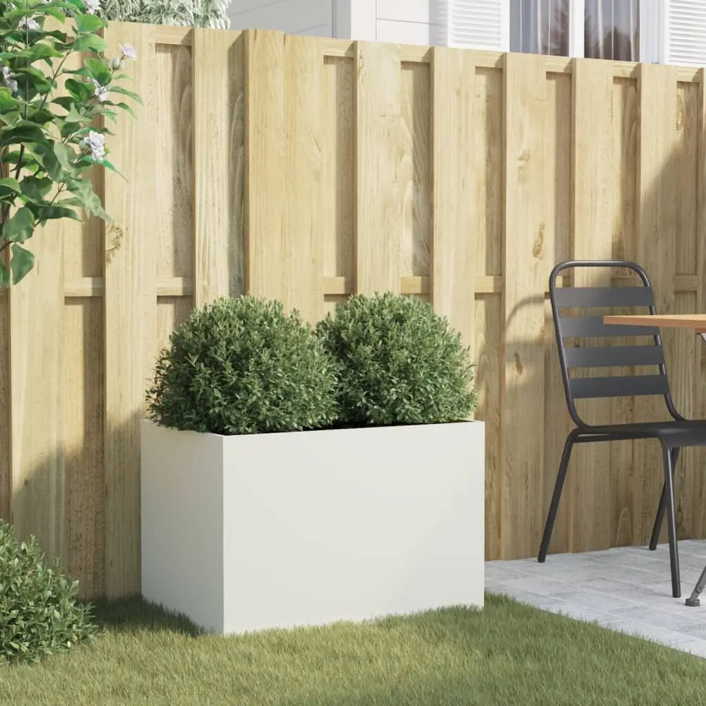 Planter Box Outdoor 62x40x39 cm Steel Raised Bed Garden Decoration