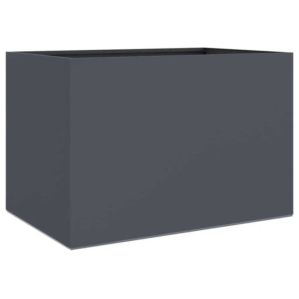 Steel Planter for Garden 62x40x39 cm Anthracite Raised Flower Bed Container Box
