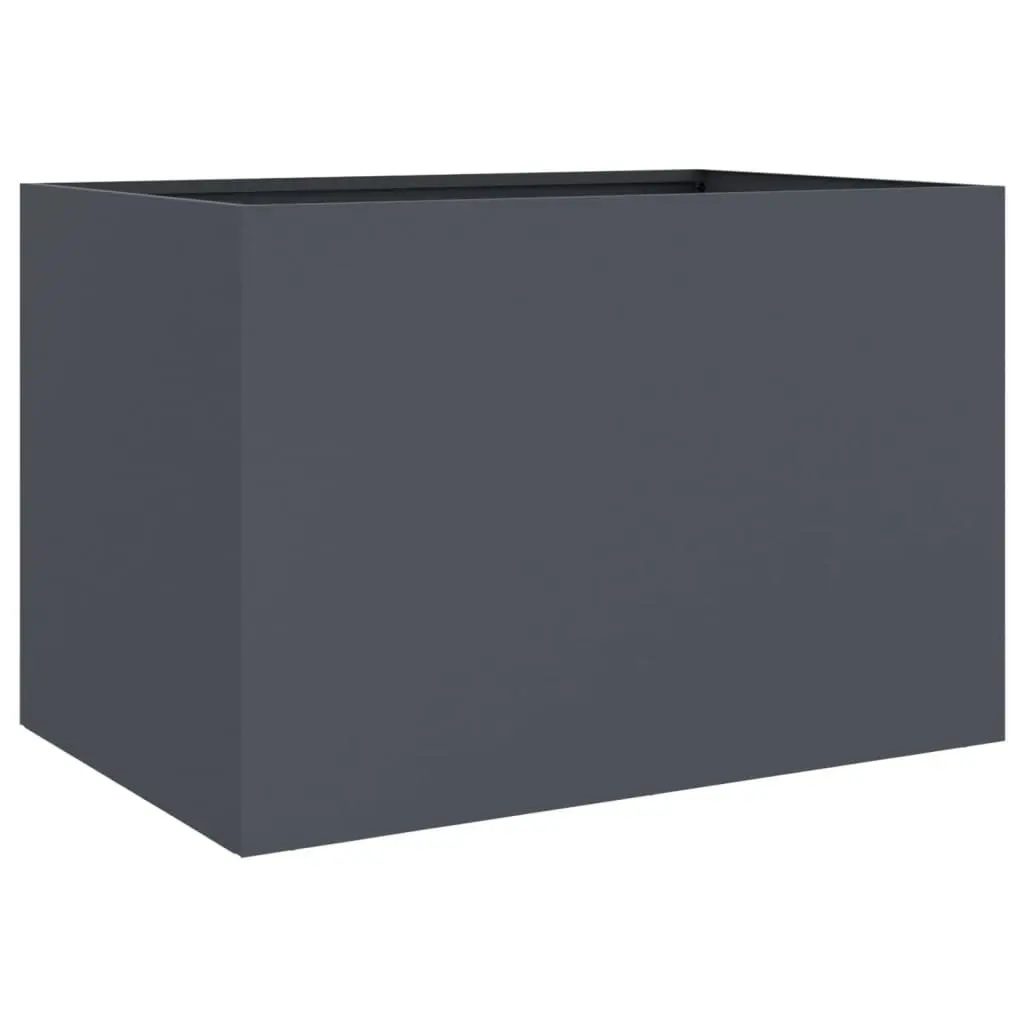 Steel Planter for Garden 62x40x39 cm Anthracite Raised Flower Bed Container Box