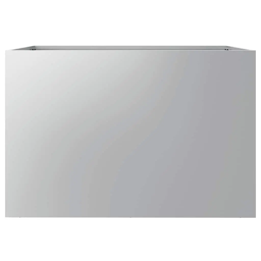 Galvanised Steel Planter Garden Raised Flower Box Silver 62x40x39 cm