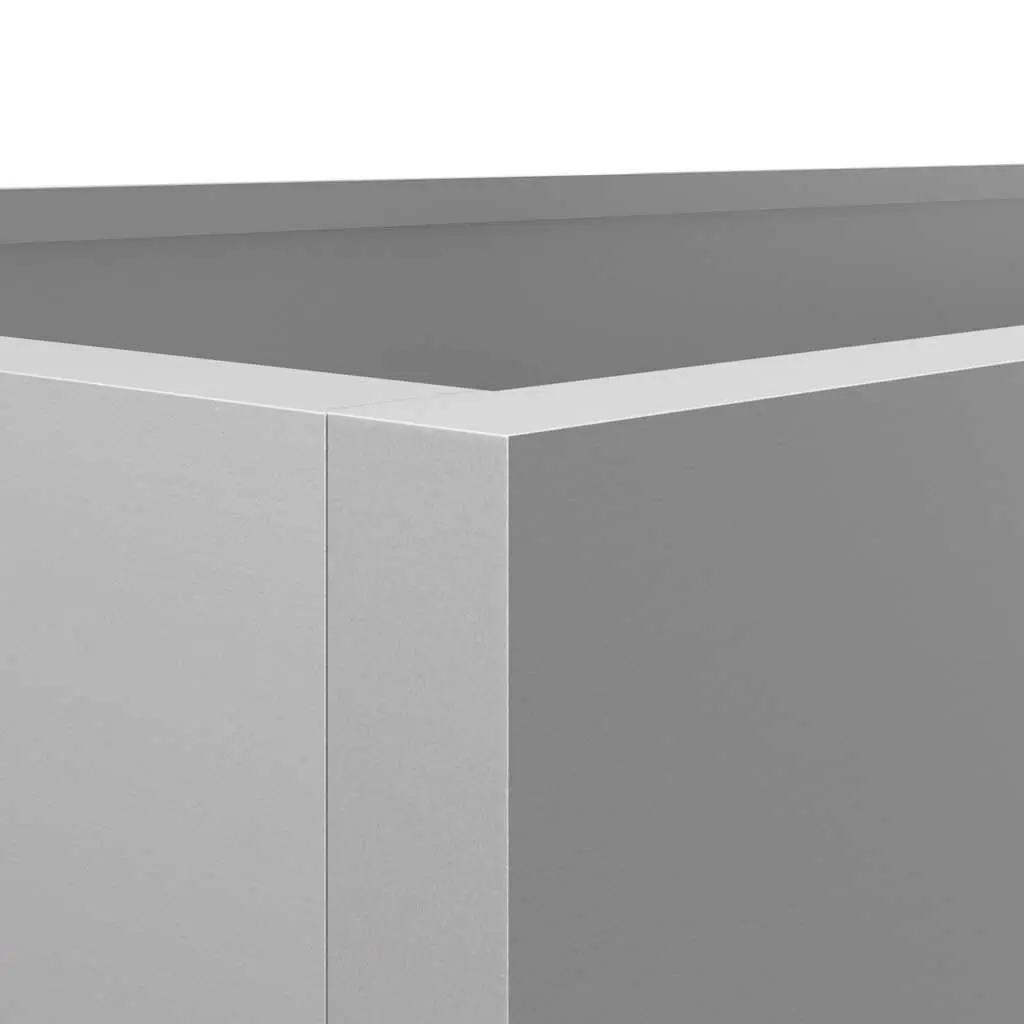 Galvanised Steel Planter Garden Raised Flower Box Silver 62x40x39 cm