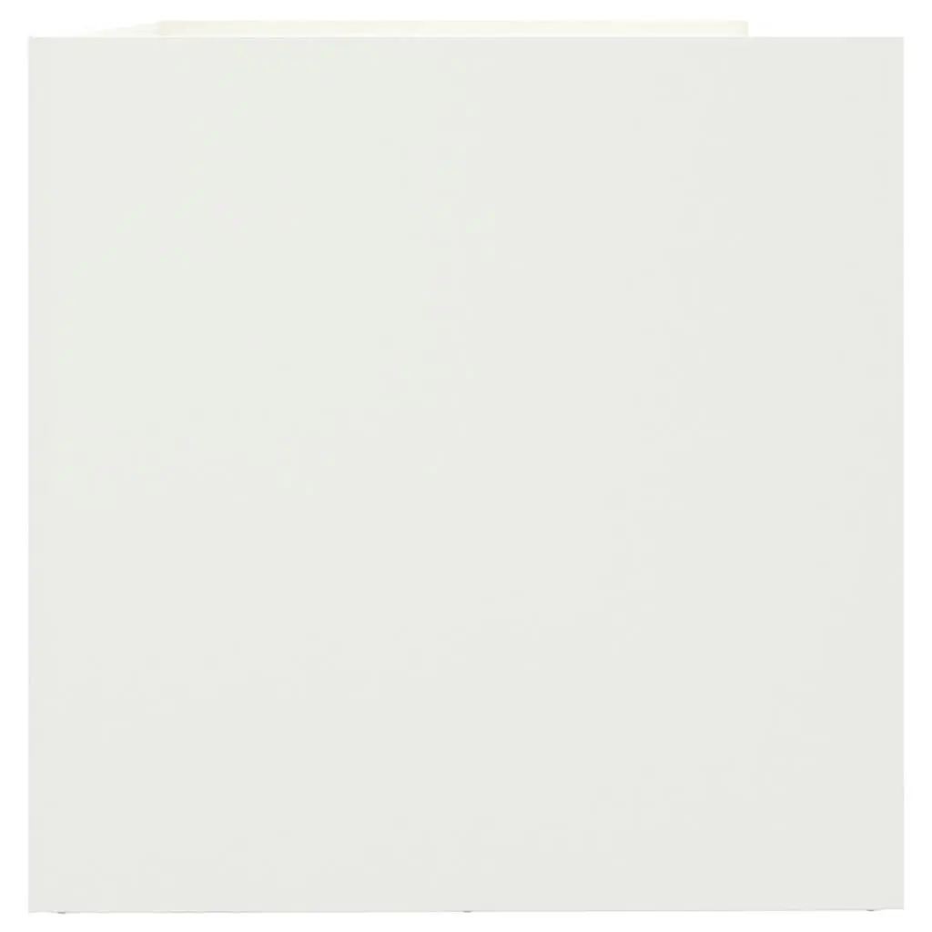 Steel Planter Outdoor Garden Bed White 62 x 47 x 46 cm