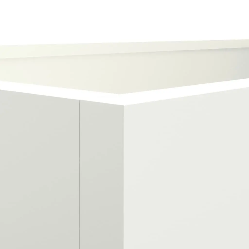Steel Planter Outdoor Garden Bed White 62 x 47 x 46 cm
