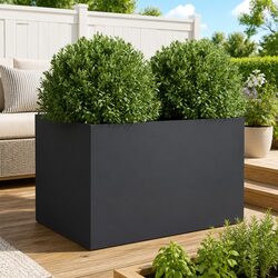 Steel Planter Anthracite Raised Garden Bed Outdoor Patio Flower Box Decor