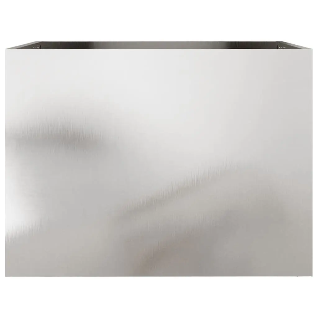 Raised Garden Planter Outdoor Silver Stainless Steel Large 62L x 47W x 46H cm