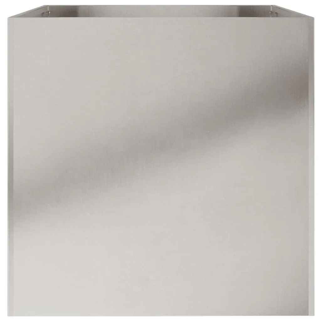 Raised Garden Planter Outdoor Silver Stainless Steel Large 62L x 47W x 46H cm