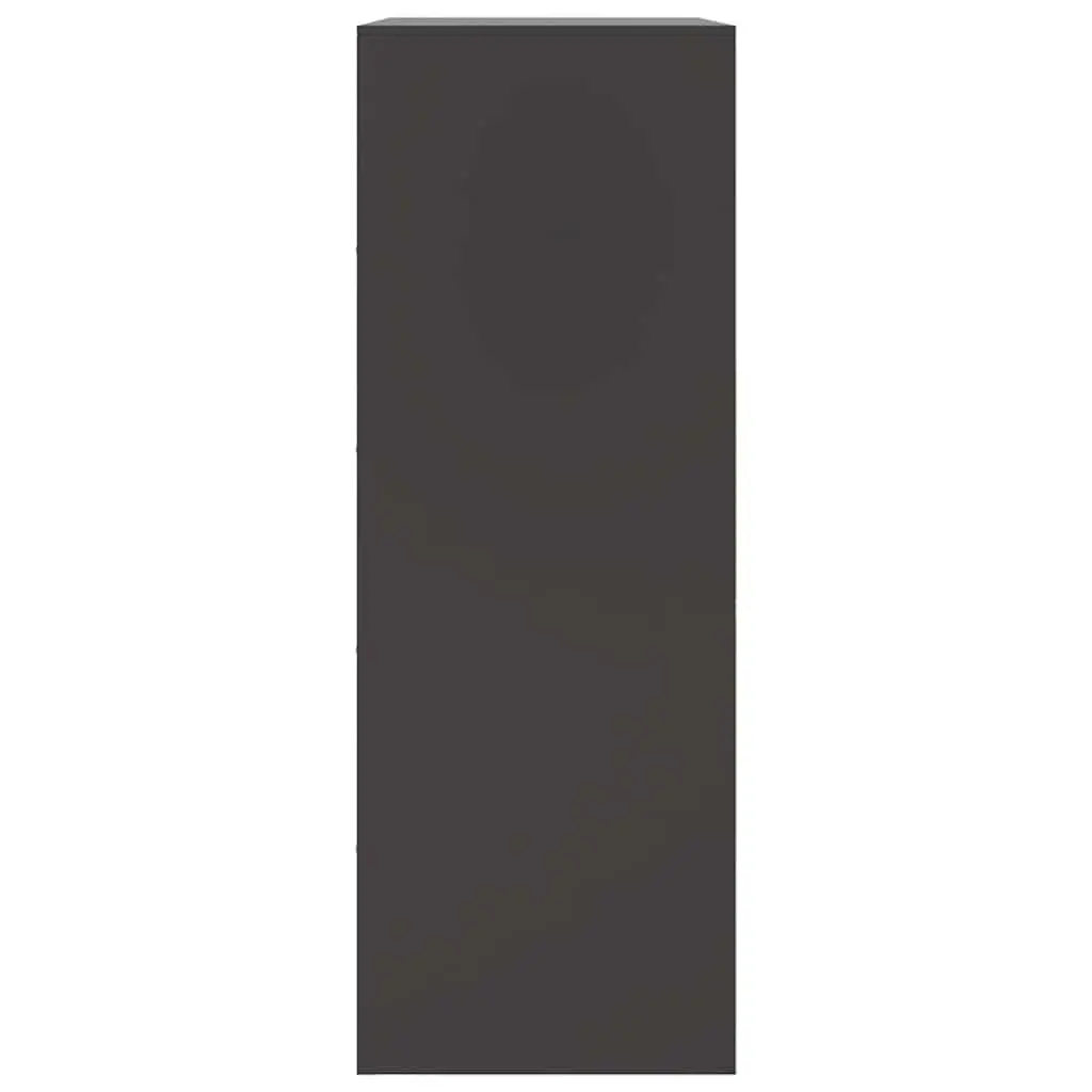 67x39x107 cm Black Sideboard with Cold-Rolled Steel Frame