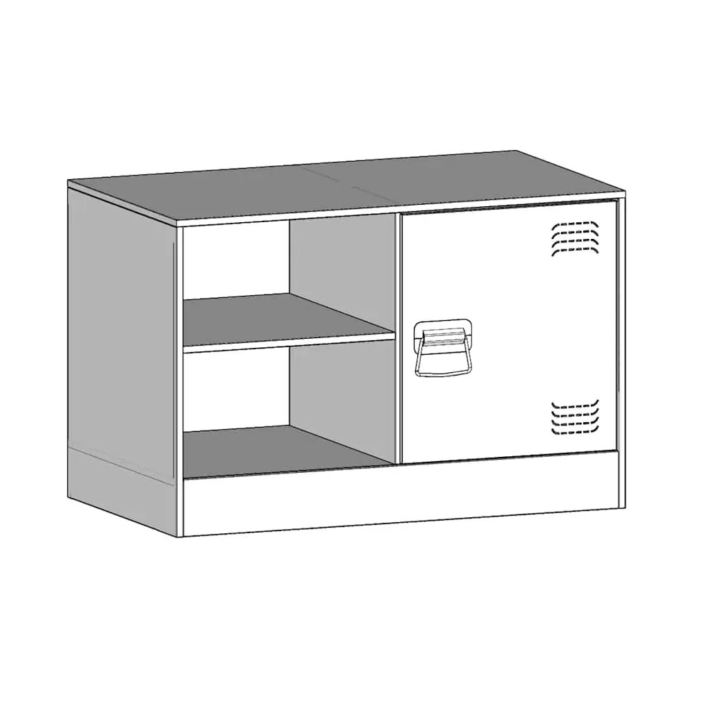 TV Cabinet Storage Unit 2 Pieces Black 67x39x44 cm